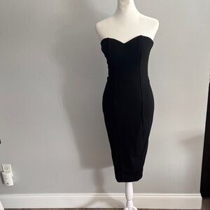 Gregory Elegant Black Strapless Dress